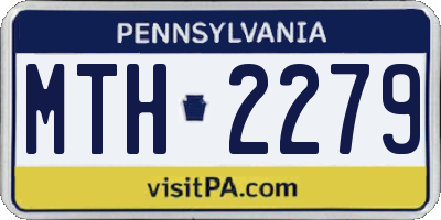 PA license plate MTH2279