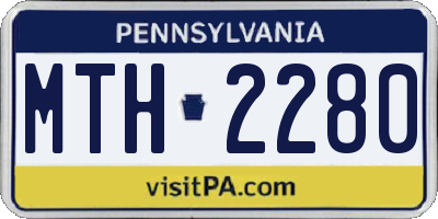 PA license plate MTH2280