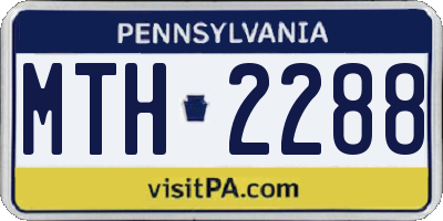 PA license plate MTH2288