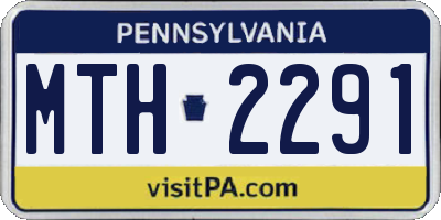 PA license plate MTH2291