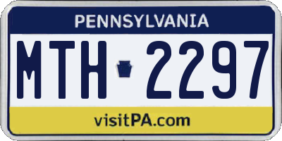 PA license plate MTH2297