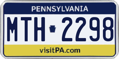 PA license plate MTH2298