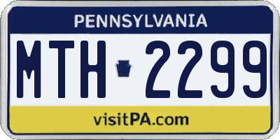PA license plate MTH2299