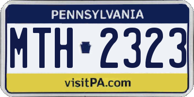 PA license plate MTH2323