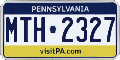 PA license plate MTH2327