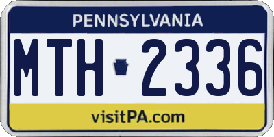 PA license plate MTH2336