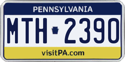 PA license plate MTH2390