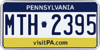 PA license plate MTH2395
