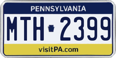 PA license plate MTH2399