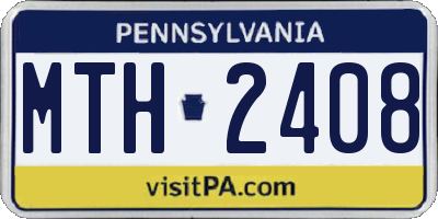PA license plate MTH2408