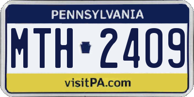 PA license plate MTH2409