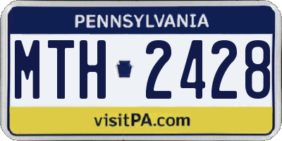 PA license plate MTH2428