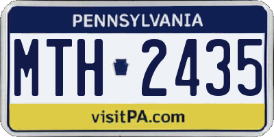PA license plate MTH2435