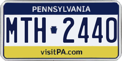 PA license plate MTH2440