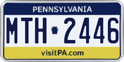 PA license plate MTH2446
