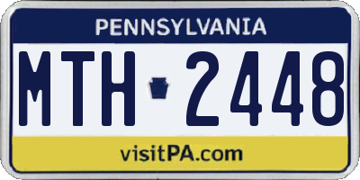 PA license plate MTH2448