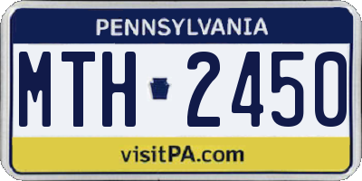 PA license plate MTH2450