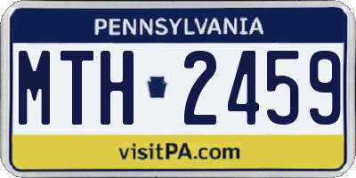PA license plate MTH2459