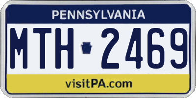 PA license plate MTH2469