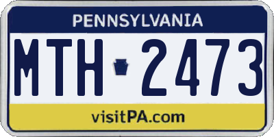 PA license plate MTH2473