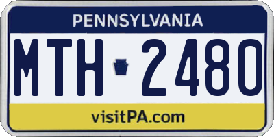 PA license plate MTH2480