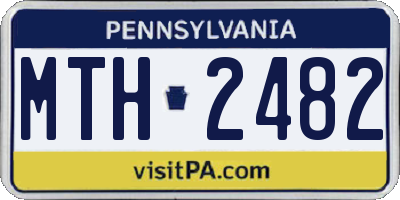 PA license plate MTH2482