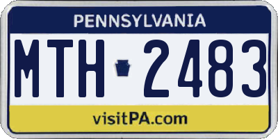 PA license plate MTH2483