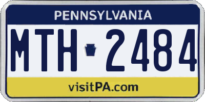 PA license plate MTH2484