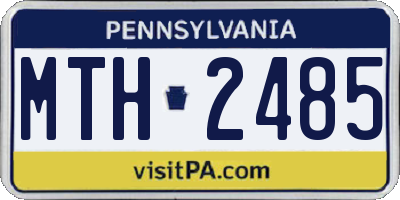 PA license plate MTH2485