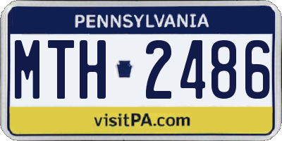PA license plate MTH2486