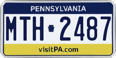 PA license plate MTH2487