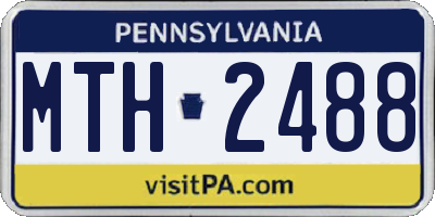 PA license plate MTH2488