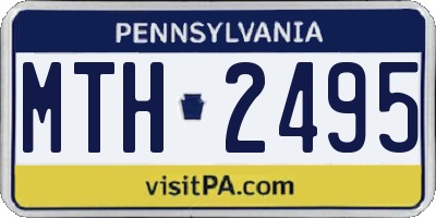 PA license plate MTH2495