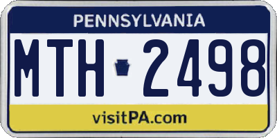 PA license plate MTH2498