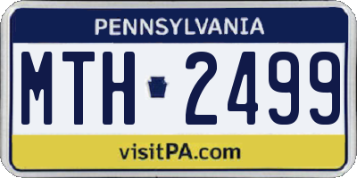 PA license plate MTH2499