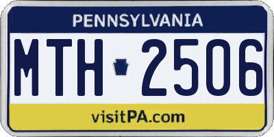 PA license plate MTH2506