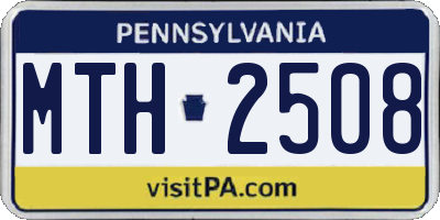 PA license plate MTH2508