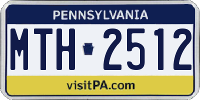 PA license plate MTH2512