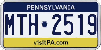 PA license plate MTH2519