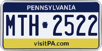 PA license plate MTH2522