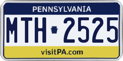 PA license plate MTH2525