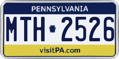 PA license plate MTH2526
