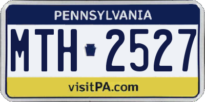PA license plate MTH2527