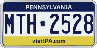 PA license plate MTH2528