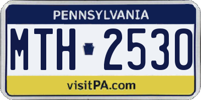 PA license plate MTH2530