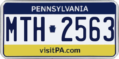 PA license plate MTH2563