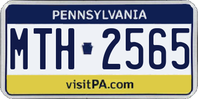 PA license plate MTH2565