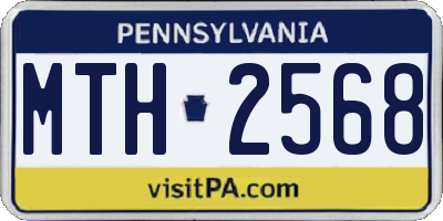 PA license plate MTH2568