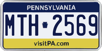 PA license plate MTH2569