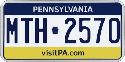 PA license plate MTH2570